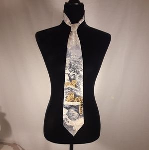 Silk Tie Snow Leopard